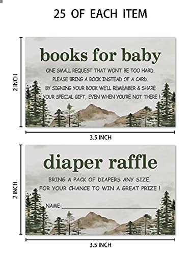 Baby Shower Invitation Set, Fill In Invites Cards, Books For Baby, Diaper Raffle, Thank You, The Adveture Begins , Each Design 25 Cards & Envelopes (Total 100 Cards) â (bb003-taozhuang) by Yuansail