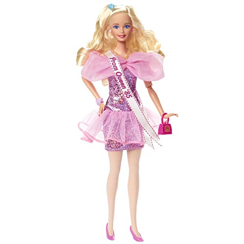Barbie Doll, Curly Blonde Hair, 80s-Inspired Prom Night, Barbie Rewind Series, Prom Queen, Nostalgic Collectibles and Gifts by Mattel