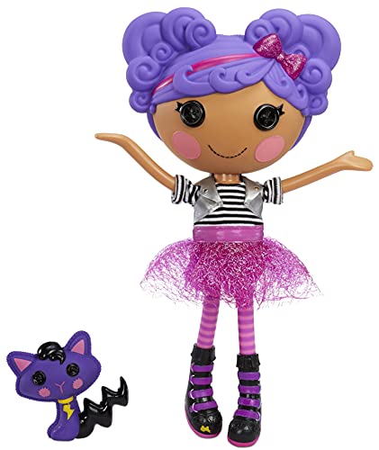 Lalaloopsy Doll- Storm E. Sky and Cool Cat, 13" Rocker Musician Doll with Purple Hair, Pink/Black Outfit & Accessories, Reusable House Playset- Gifts for Kids, Toys for Girls Ages 3 4 5+ to 103 Years from MGA Entertainment