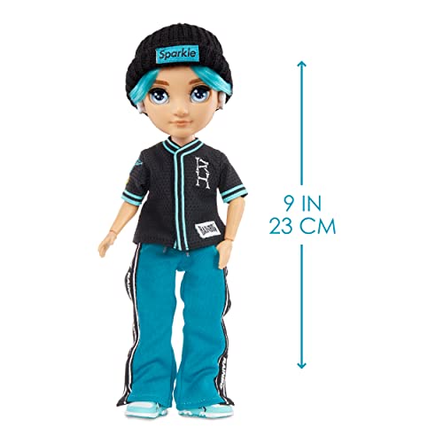 Rainbow High Jr High Series 2 River Kendall- 9" Teal Posable Fashion Doll with Designer Accessories and Open/Close Backpack. Great Toy Gift for Kids Ages 6-12 Years Old & Collectors by MGA Entertainment