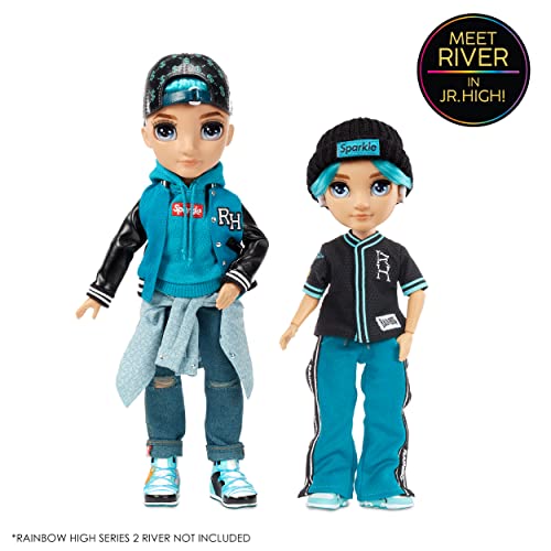 Rainbow High Jr High Series 2 River Kendall- 9" Teal Posable Fashion Doll with Designer Accessories and Open/Close Backpack. Great Toy Gift for Kids Ages 6-12 Years Old & Collectors by MGA Entertainment