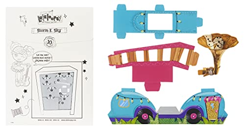 Lalaloopsy Doll- Storm E. Sky and Cool Cat, 13" Rocker Musician Doll with Purple Hair, Pink/Black Outfit & Accessories, Reusable House Playset- Gifts for Kids, Toys for Girls Ages 3 4 5+ to 103 Years from MGA Entertainment