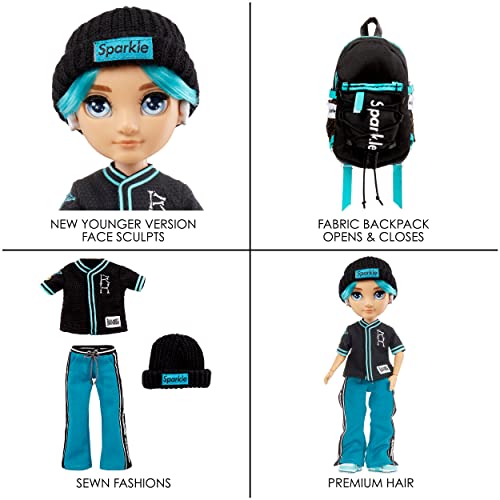 Rainbow High Jr High Series 2 River Kendall- 9" Teal Posable Fashion Doll with Designer Accessories and Open/Close Backpack. Great Toy Gift for Kids Ages 6-12 Years Old & Collectors by MGA Entertainment