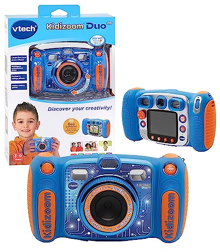 VTech 507103 Kidizoom Duo Camera 5.0|Digital Camera for Children |Electronic Toy Camera |Photos & Video for Kids Aged 3, 4, 5, 6, 7, 9 Years Old, Blue, 85.0 mm*40.0 mm*114.0 mm from Vtech Electronics