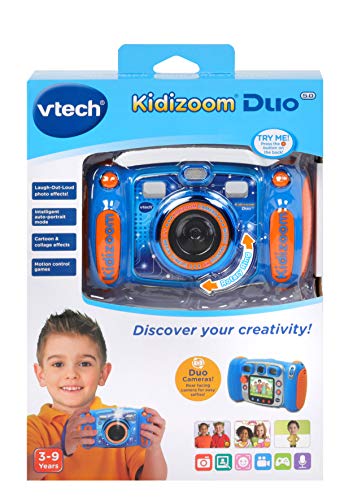 VTech 507103 Kidizoom Duo Camera 5.0|Digital Camera for Children |Electronic Toy Camera |Photos & Video for Kids Aged 3, 4, 5, 6, 7, 9 Years Old, Blue, 85.0 mm*40.0 mm*114.0 mm from Vtech Electronics
