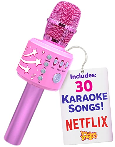 Move2Play Bluetooth & 30 Famous Songs Kids Karaoke Microphone, Gift for Girls Age 4 5 6 7 8 Years Olds by Move2Play
