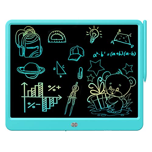 FLUESTON LCD Writing Tablet 15 Inches Colorful Screen Drawing Pad, Doodle and Scribbler Boards for Kids, Electronic Educational Learning Toys for 3-12 Year Old Boys from FLUESTON