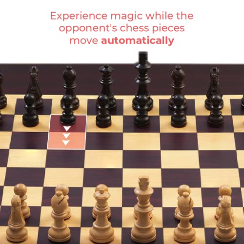 Square Off Grand Kingdom Set - World's Smartest Electronic Chess Board | Automated Chess Board for Adults & Kids | Magnetic Wooden Chess Sets with Self Moving Pieces from Square Off