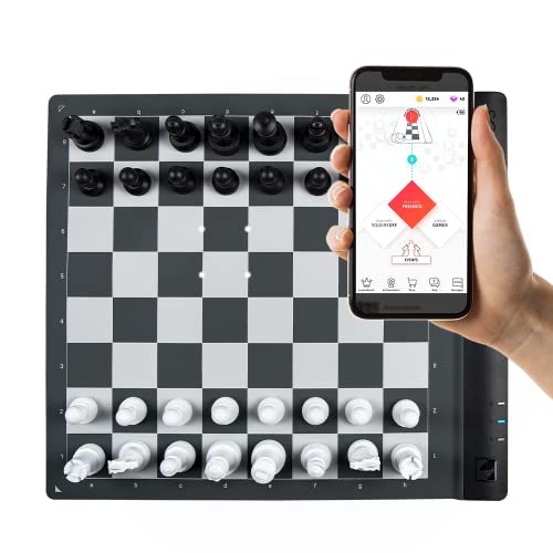 Square Off Pro Portable Roll Up Chess Board Set | AI Adaptive Electronic Chess Set Game and App with Computer Chess Board & Weighted Tournament Size Chess Pieces | Unique Chess Sets for Adults & Kids from Square Off