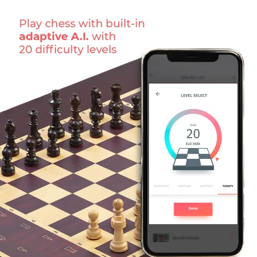 Square Off Grand Kingdom Set - World's Smartest Electronic Chess Board | Automated Chess Board for Adults & Kids | Magnetic Wooden Chess Sets with Self Moving Pieces from Square Off