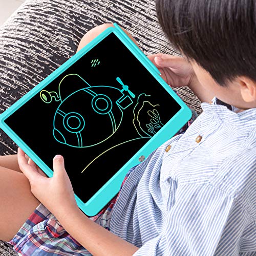 FLUESTON LCD Writing Tablet 15 Inches Colorful Screen Drawing Pad, Doodle and Scribbler Boards for Kids, Electronic Educational Learning Toys for 3-12 Year Old Boys from FLUESTON