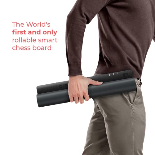 Square Off Pro Portable Roll Up Chess Board Set | AI Adaptive Electronic Chess Set Game and App with Computer Chess Board & Weighted Tournament Size Chess Pieces | Unique Chess Sets for Adults & Kids from Square Off