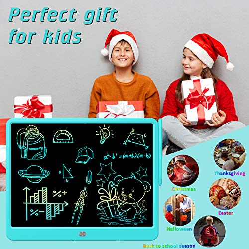 FLUESTON LCD Writing Tablet 15 Inches Colorful Screen Drawing Pad, Doodle and Scribbler Boards for Kids, Electronic Educational Learning Toys for 3-12 Year Old Boys from FLUESTON