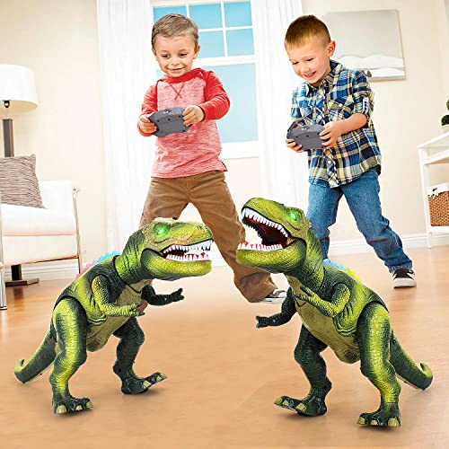 STEAM Life Remote Control Dinosaur Toys for Kids 3 4 5 6 7+ Light Up & Realistic Roaring Sound - T rex Dinosaur Toys - Electronic Walking Dinosaur Toys - Dinosaur Robot Toy for Kids Boys Girls (Green) by STEAM Life