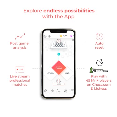 Square Off Grand Kingdom Set - World's Smartest Electronic Chess Board | Automated Chess Board for Adults & Kids | Magnetic Wooden Chess Sets with Self Moving Pieces from Square Off