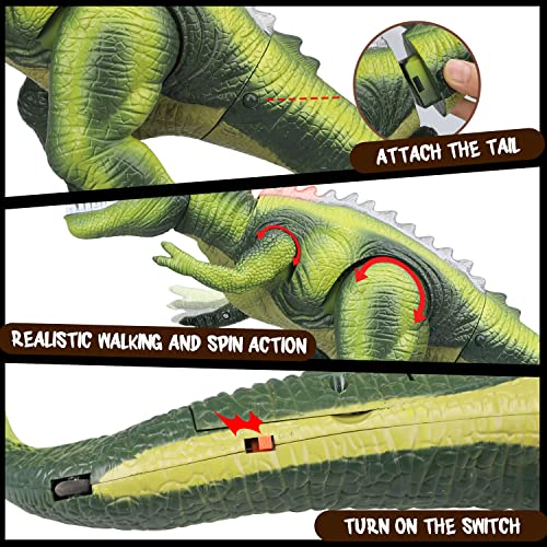 STEAM Life Remote Control Dinosaur Toys for Kids 3 4 5 6 7+ Light Up & Realistic Roaring Sound - T rex Dinosaur Toys - Electronic Walking Dinosaur Toys - Dinosaur Robot Toy for Kids Boys Girls (Green) by STEAM Life