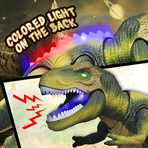 STEAM Life Remote Control Dinosaur Toys for Kids 3 4 5 6 7+ Light Up & Realistic Roaring Sound - T rex Dinosaur Toys - Electronic Walking Dinosaur Toys - Dinosaur Robot Toy for Kids Boys Girls (Green) by STEAM Life