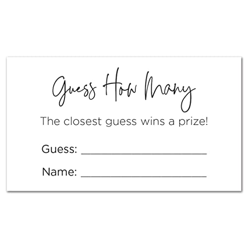 InvitationHouse Guess How Many Game Cards - 48 Cards (Minimalist) by InvitationHouse.com