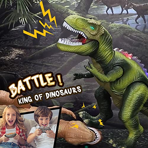 STEAM Life Remote Control Dinosaur Toys for Kids 3 4 5 6 7+ Light Up & Realistic Roaring Sound - T rex Dinosaur Toys - Electronic Walking Dinosaur Toys - Dinosaur Robot Toy for Kids Boys Girls (Green) by STEAM Life