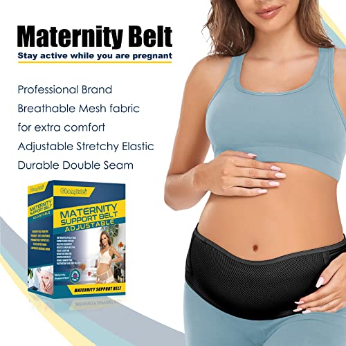 Pregnancy Belly Support Band Maternity Belt Belly Band for Pregnancy Adjustable Maternity Support Belt for Abdomen, Pelvic, Waist, & Back Pain (One Size, Z-Black) by ChongErfei