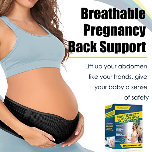 Pregnancy Belly Support Band Maternity Belt Belly Band for Pregnancy Adjustable Maternity Support Belt for Abdomen, Pelvic, Waist, & Back Pain (One Size, Z-Black) by ChongErfei