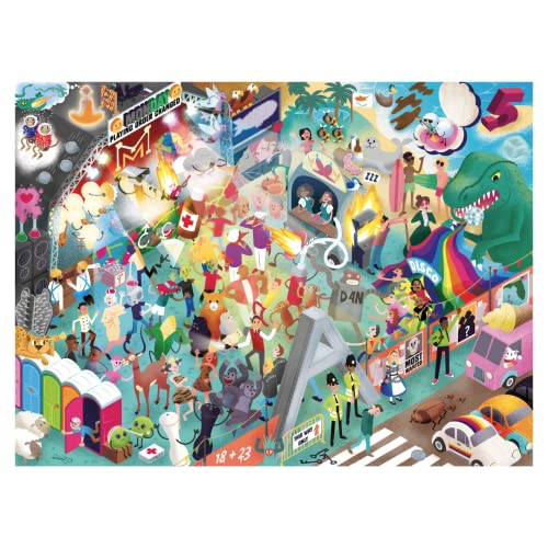 Day at The Festival: Music Jigsaw Puzzle for Adults (1000 Pieces) Filled with 101 Bands to Find by Big Potato