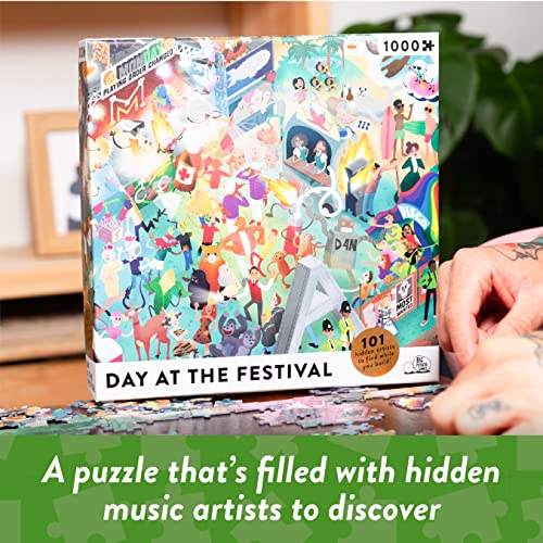 Day at The Festival: Music Jigsaw Puzzle for Adults (1000 Pieces) Filled with 101 Bands to Find by Big Potato