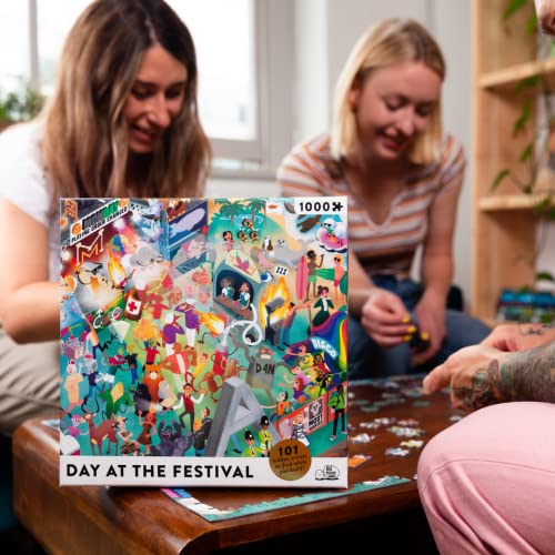 Day at The Festival: Music Jigsaw Puzzle for Adults (1000 Pieces) Filled with 101 Bands to Find by Big Potato