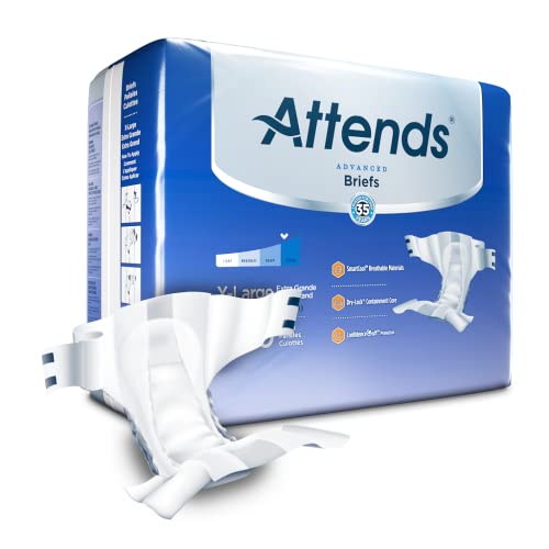 Attends Advanced Briefs with Advanced Dry-Lock Technology for Adult Incontinence Care, XL, Unisex, 20 Count (Pack of 3) by Attends Healthcare Products, Inc.