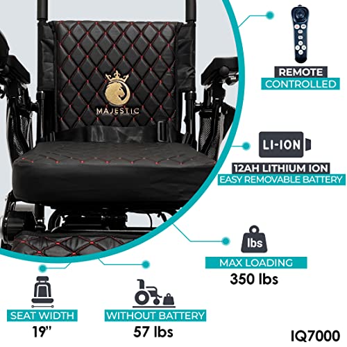 2021 New Folding Ultra Lightweight Electric Power Wheelchair, Silla de Ruedas Electrica, Airline Approved and Air Travel Allowed, Heavy Duty, Mobility Motorized, Portable Power (19.5" Seat Width) by SHENZHEN CHITADO TECHNOLOGY CO LTD