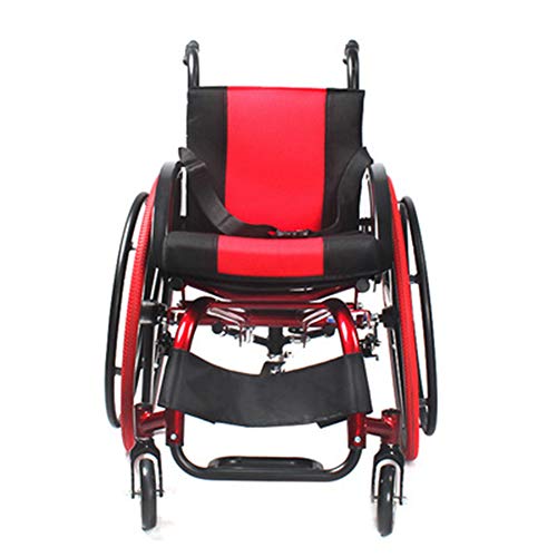 Sports Leisure Wheelchair, Adult Handicapped Leisure Big Wheels All Terrain Lightweight Folding Portable Sport Manual Wheelchair for Disabled from 