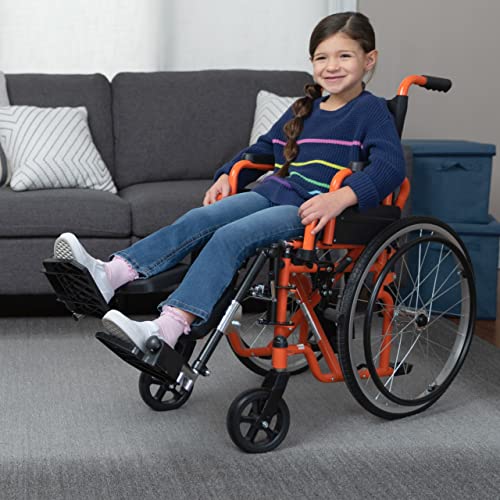 Circle Specialty, Elevating Swing-Away Leg Rests,Large, Plastic Footplates with Padded Calf Pads, for Ziggo Folding Pediatric Wheelchair, ZG1600 & ZG1800, for Kids, Teens, Young Adults (Large) by Circle Specialty Inc