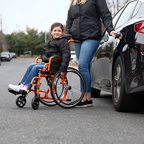 Circle Specialty, Elevating Swing-Away Leg Rests,Large, Plastic Footplates with Padded Calf Pads, for Ziggo Folding Pediatric Wheelchair, ZG1600 & ZG1800, for Kids, Teens, Young Adults (Large) by Circle Specialty Inc