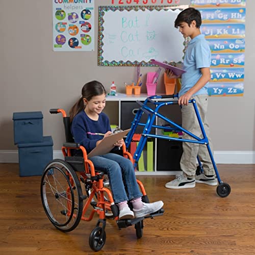 Circle Specialty, Elevating Swing-Away Leg Rests,Large, Plastic Footplates with Padded Calf Pads, for Ziggo Folding Pediatric Wheelchair, ZG1600 & ZG1800, for Kids, Teens, Young Adults (Large) by Circle Specialty Inc