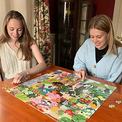 eeBoo Piece and Love Rooftop Garden 500 Piece Square Adult Jigsaw Puzzle,Multi from eeBoo