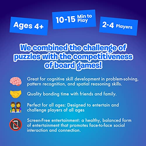 The Uzzle 2.0 Board Game, Popular Family Board Games for Adults, Suitable for Children and Adults, Pattern Block Puzzles Games, Classroom Games for Kids and Adults for Age 4+ from The Uzzle