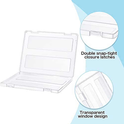 A4 File Box Paper Photo Storage Box A4 Portable Project Case Clear Plastic Document Magazine Organizer Box for Office School Supplies Accessories 12.52 x 9.5 x 0.95 Inch (15 Pieces) by Outus