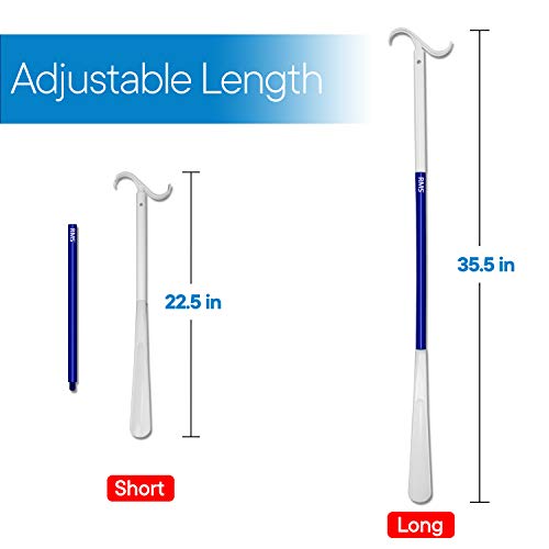 RMS 35.5 Inch Extra Long Shoe Horn Dressing Stick Aid Helper with Travel Bag by Royal Medical Solutions