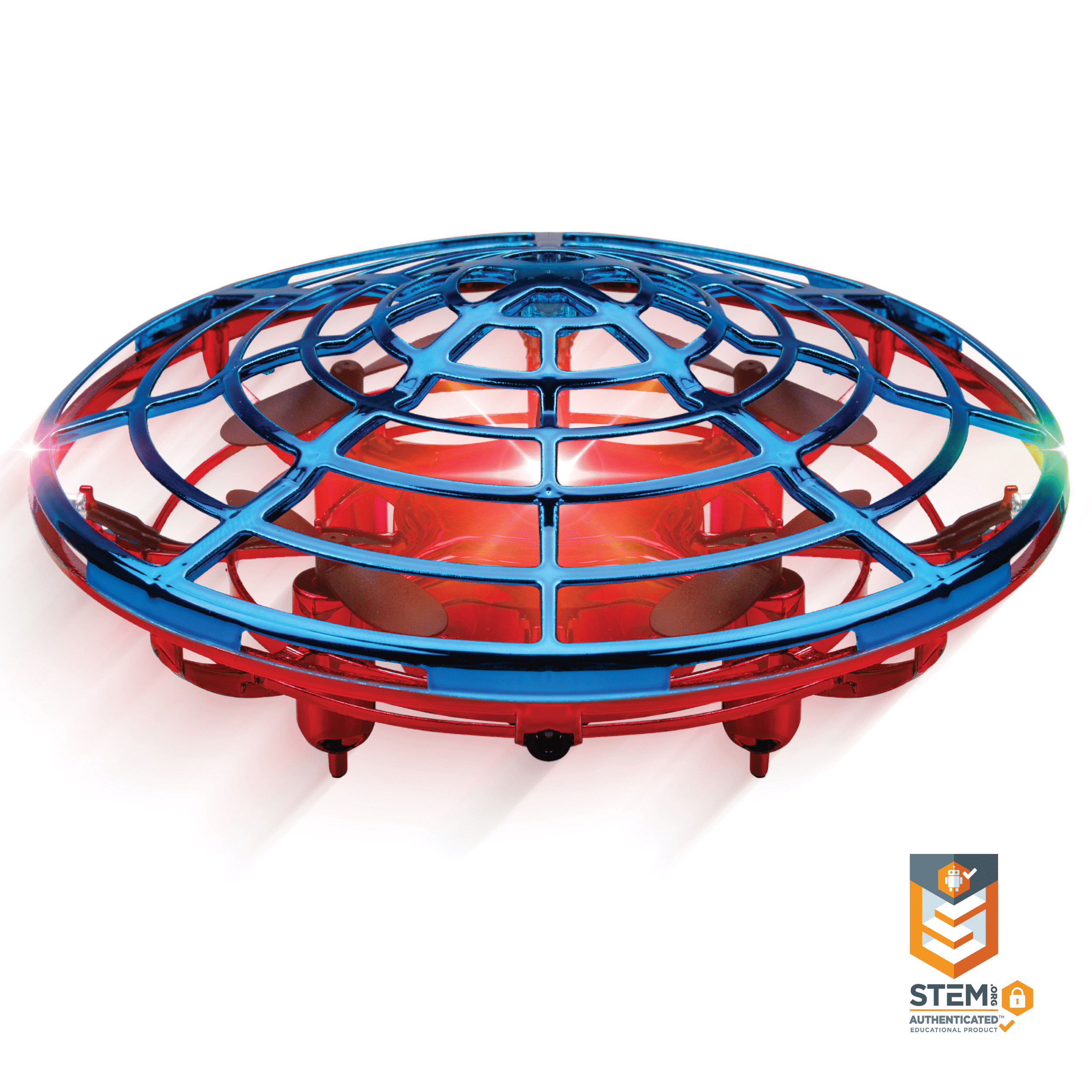 Force1 Scoot Combo Hand Operated Drone for Kids or Adults - Hands Free Motion Sensor Mini Drone, Easy Indoor Rechargeable UFO Flying Ball Drone Toy for Boys and Girls (Red/Blue) by Force1