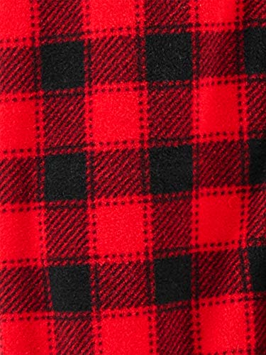 Simple Joys by Carter's Unisex Babies' Fleece Footed Sleep and Play, Pack of 2, Buffalo Check/Animal, 6-9 Months by Carter's Simple Joys - Private Label