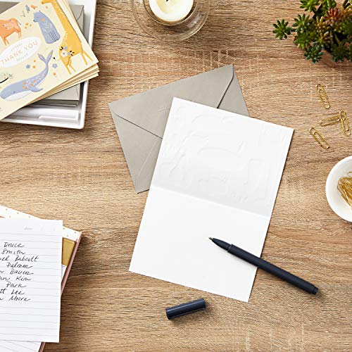 Hallmark Baby Shower Thank You Cards, Painted Animals (20 Cards with Envelopes for Baby Boy or Baby Girl) Elephant, Koala, Giraffe, Whale, Turtle by Hallmark