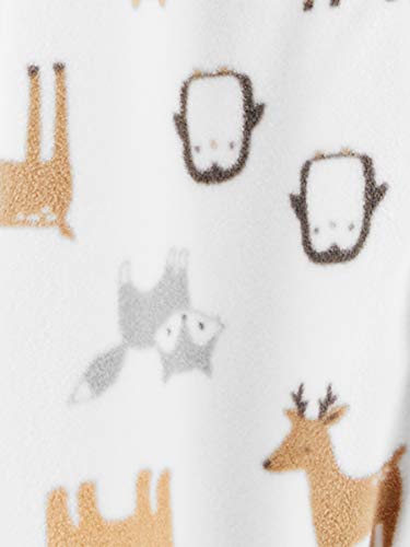 Simple Joys by Carter's Unisex Babies' Fleece Footed Sleep and Play, Pack of 2, Buffalo Check/Animal, 6-9 Months by Carter's Simple Joys - Private Label