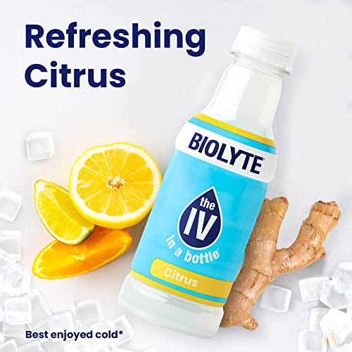 BIOLYTE Electrolyte Drink, Citrus 12 pack | IV Liquid Bottle for Dehydration | Hydration Supplement Drink with B Vitamins | Amino Acid Energy Drinks | Keto-Friendly Natural Low Sugar from RallyBrands, LLC