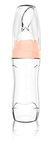 Haakaa Silicone Baby Food Feeding Spoon (Peach) by haakaa