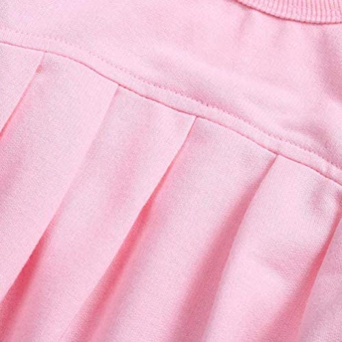 Toddler Girls Clothes Winter Warm Long Sleeve Tops Long Pants Suit Kids Soft Cotton 2Pcs Set (Pink, 3T) from 