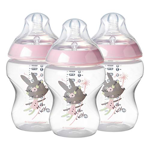 Tommee Tippee Closer to Nature Newborn Baby Feeding Starter Set - Pink, Girl (Design May Vary) by Mayborn Group