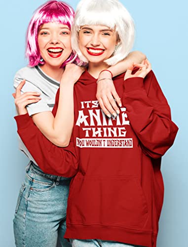 Anime Hoodie It's An Anime Thing You Wouldn't Understand Anime Teen Girls Hoodie Red by 