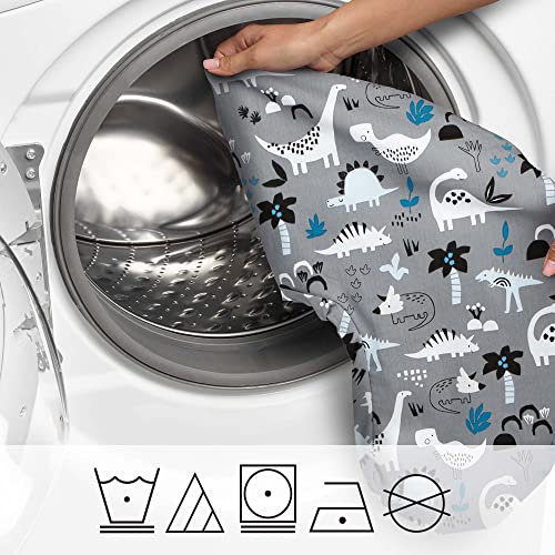 Boppy Nursing Pillow and PositionerâOriginal | Gray Dinosaurs with White, Black and Blue | Breastfeeding, Bottle Feeding, Baby Support | With Removable Cotton Blend Cover | Awake-Time Support from AmazonUs/BOPB7