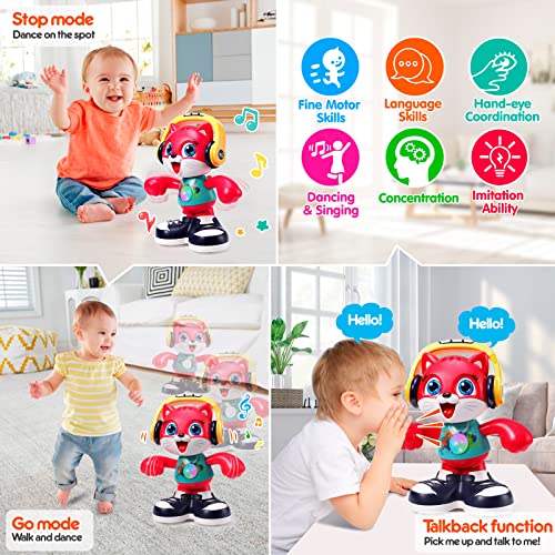 LUDILO Baby Toys 18 Months Interactive Dancing Cat Toddler Toys for 1 Year Old Boy Girl Gifts Infant Baby Musical Toys for Toddlers 1-3 Learning Educational Toys Gifts for 1 2 3 Year Old Boys Girls from LUDILO