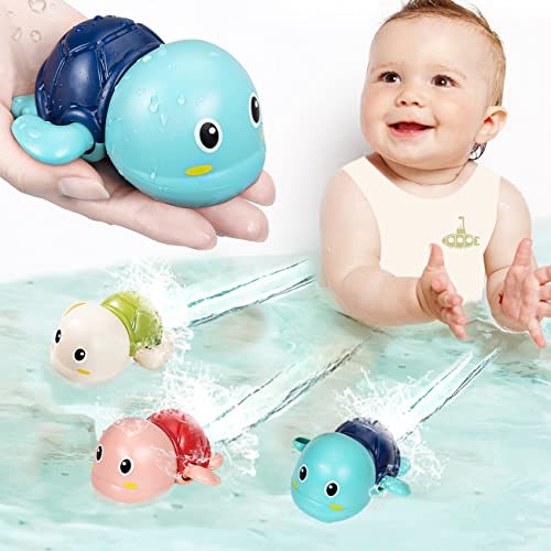 SEPHIX Bath Toys for Toddlers 1-3 Year Old Boys Gifts, Swim Turtle Water Bath Toys for Toddlers Boy Toys for 1 2 3 4 Year Old Girls Gifts, Wind-up Bathtub Toys for Baby Pool Toys Toddler Age 1-2-4 from SEPHIX